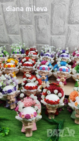 Ангелчета с цветя!!, снимка 8 - Декорация за дома - 52183081