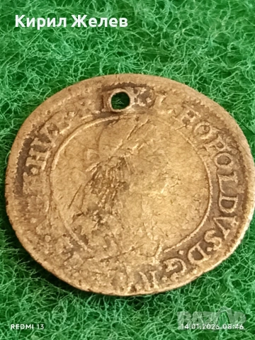 Сребърна монета 6 кройцера 1673г. Леополд първи Унгария за КОЛЕКЦИЯ 53016