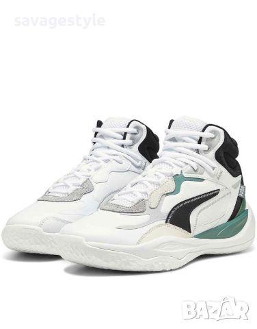 Мъжки кецове PUMA Playmaker Pro Mid Plus Basketball Shoes White/Multi, снимка 3 - Маратонки - 45958838