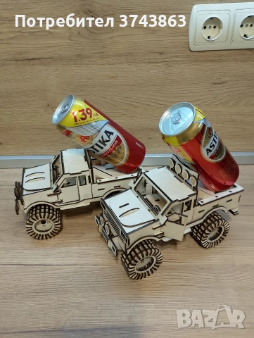 Дървен пикап за кенче , снимка 9 - Декорация за дома - 54162608