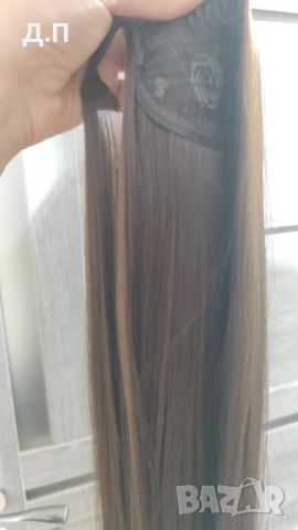 Черна и кестенява опашка за коса/Синтетика, снимка 5 - Аксесоари за коса - 46296012
