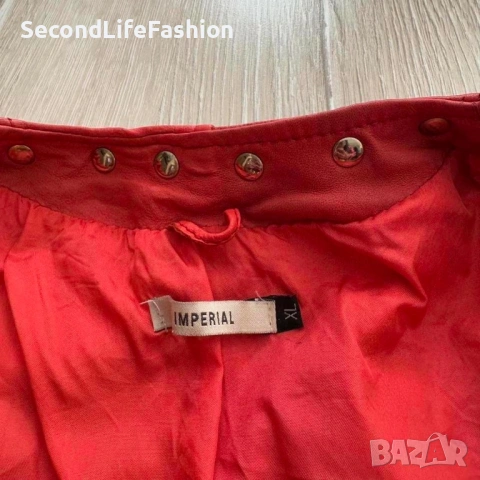 Дамско яке естествена кожа червено Imperial , снимка 2 - Якета - 54164386