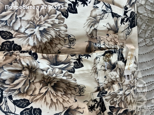 Летен панталон с цветя, снимка 3 - Къси панталони и бермуди - 52013335