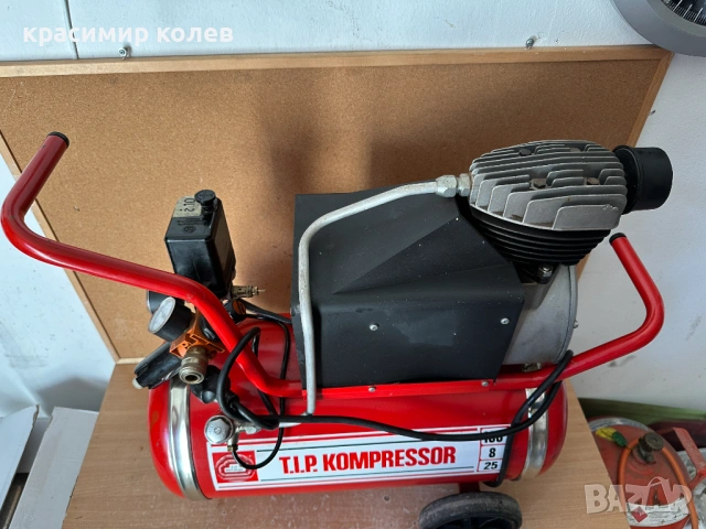 немски  маслен компресор " T.I.P"/24 l/, снимка 5 - Компресори - 53850320