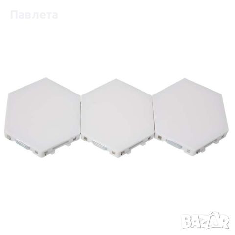 Комплект от 3 броя Модулен TOUCH LED панел тип „Honeycomb", снимка 4 - Лед осветление - 46800257