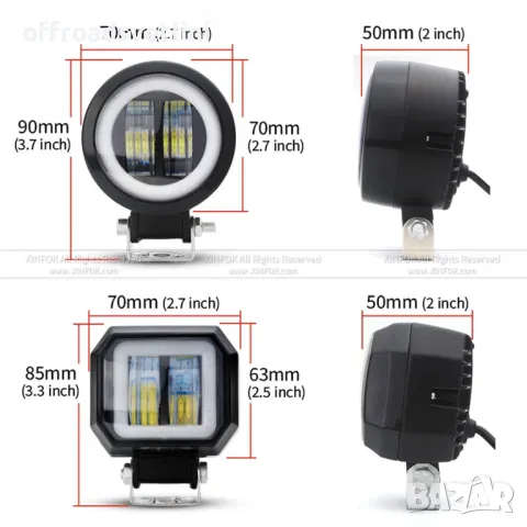 1 БРОЙ 40W Диодни Фарове за Мотор Мотокар ATV 12-24V LED Прожектор ФАР, снимка 2 - Аксесоари и консумативи - 47078560