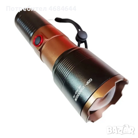 Мощен LED фенер с 2000 м обхват – USB-C, Power Bank, снимка 4 - Къмпинг осветление - 52829534