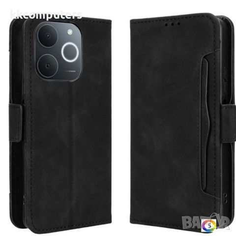 Realme Note 70T / Realme C71 Кожен калъф с портфейл + Протектор |5 цвята, снимка 4 - Калъфи, кейсове - 52121212