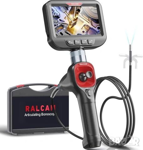 Професионален Ендоскоп Ralcam 360° с 4.3" IPS Екран и 6.2mm Сонда