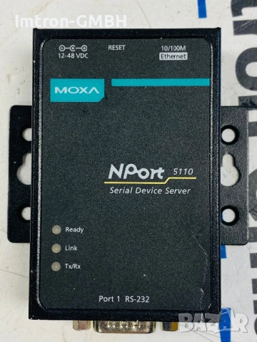 MOXA NPort 5110 1-портов RS-232 Сериен към Ethernet конвертор, снимка 2 - Мрежови адаптери - 51024930