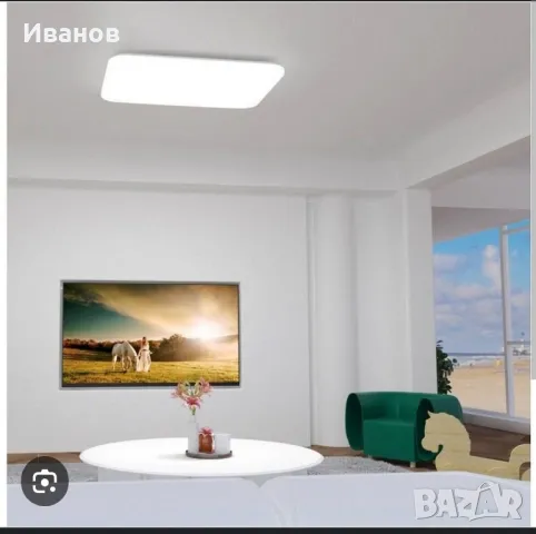 Смарт плафониера Xiami Yeelight , Правоъгълна, Wi-Fi, Гласов контрол, 95W,Дистанционно , снимка 2 - Лампи за таван - 49341193