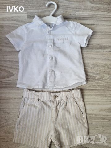 Детска риза и панталонки- Mayoral 68р., снимка 1 - Комплекти за бебе - 45497127