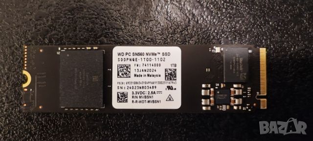 Продавам Нов Бърз SSD/nVme Disk WD SN560 1000Gb M.2 2280 24М.Гаранция