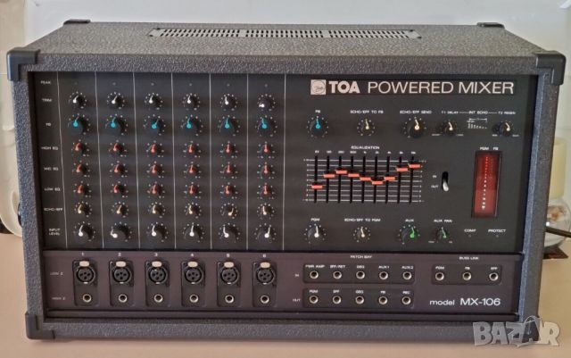 TOA POWERED MIXER MODEL MX-106 , снимка 1 - Ресийвъри, усилватели, смесителни пултове - 46229622