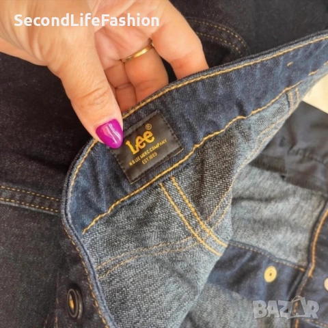 LEE винтидж дънкова пола с копчета размер L, снимка 4 - Поли - 54174686