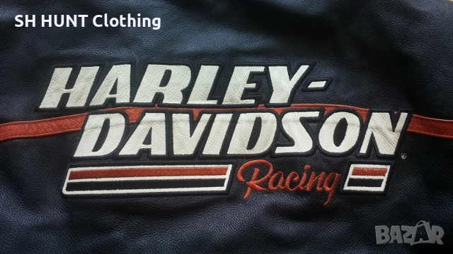 HARLEY DAVIDSON Racing Leather Jacket размер 3XL мото яке естествена кожа 8-27, снимка 3 - Якета - 52159708