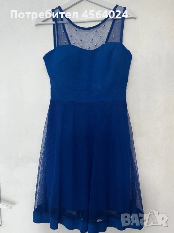 Дамска синя рокля