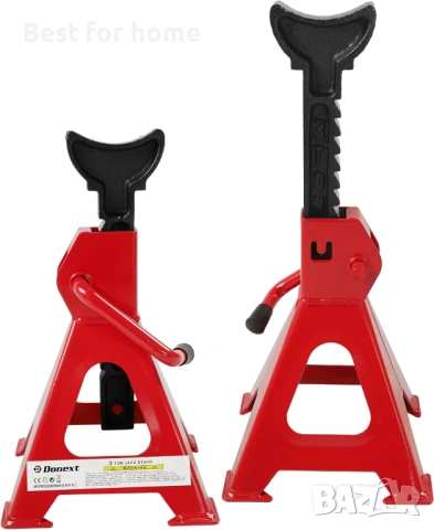 Крик Donext, товароносимост 3 тона, стомана, , червени крикове, 2 броя