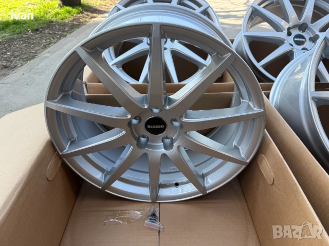 4 бр. чисто нови алуминиеви джанти BIASSO 19 цола 5x112 , централен отвор 66.6 , ET32, 8J, снимка 7 - Гуми и джанти - 53873400