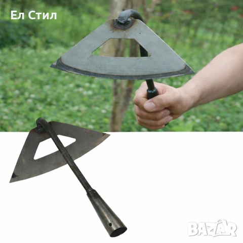 Мотика за плевели от закалена стомана, 30 см, куха дръжка