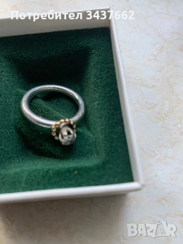 Пръстен злато и сребро Pandora , снимка 2 - Пръстени - 51509164