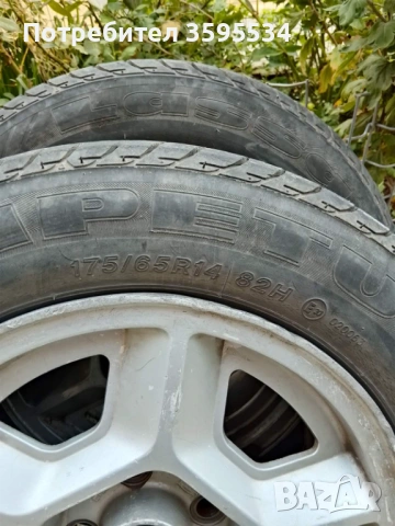 Лети джанти 14 цола (4х100) с гуми, подходящи за Опел и Рено + 2 бр гуми, снимка 6 - Гуми и джанти - 53940265