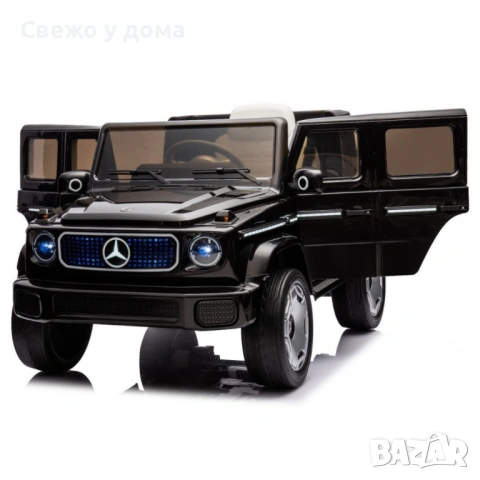 Акумулаторен джип Mercedes EQG Electric G-Class 12V с отварящи се врати меки гуми 4x4, снимка 12 - Коли, камиони, мотори, писти - 53960457