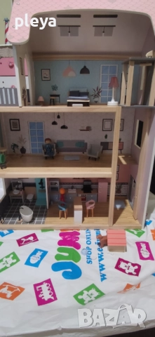 Дървена къща за игра с кукли lidl, снимка 3 - Играчки за стая - 52873239