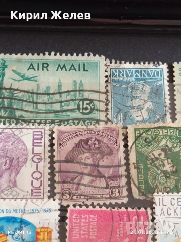 Стари пощенски марки от цял свят смесени БЕЛГИЯ,ДАНИЯ, АМЕРИКА за КОЛЕКЦИЯ 52003, снимка 5 - Филателия - 53198255