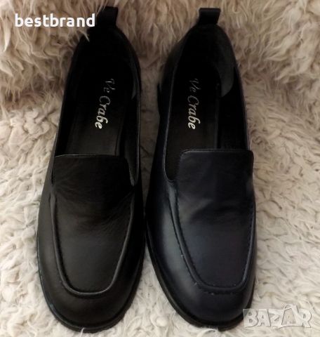 Дамски елегантни обувки от естествена кожа, на нисък ток, код 384/119 , снимка 1 - Дамски елегантни обувки - 46407404