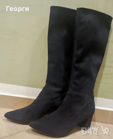 Нови дамски стретч ботуши Peter Kaiser от велур, снимка 5 - Дамски ботуши - 53775666
