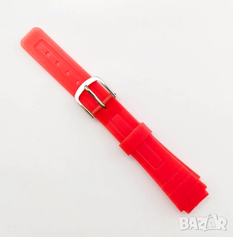 ЧЕРВЕНА СИЛИКОНОВА КАИШКА ЗА ЧАСОВНИК - ГЛАДКА SLIM. ЧЕРВЕНИ СИЛИКОНОВИ КАИШКИ, снимка 2 - Каишки за часовници - 51613114