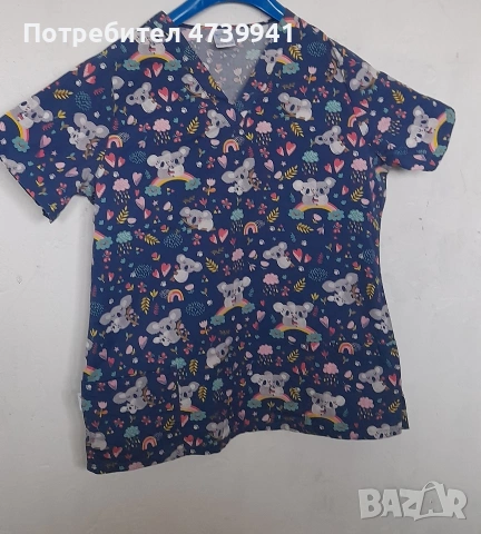 Дамска медицинска туника с принт – коали