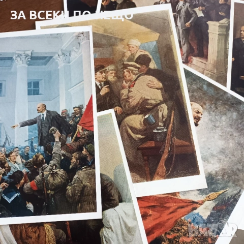 ЛЕНИН - КАРТИНИ НА СЪВЕТСКИ ХУДОЖНИЦИ АЛБУМ - СССР 1969, снимка 4 - Нумизматика и бонистика - 53620782