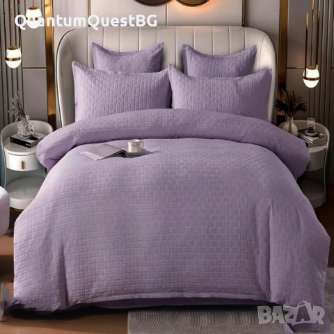 Луксозен комплект с драперия от 100% памук, снимка 4 - Спално бельо - 52819118