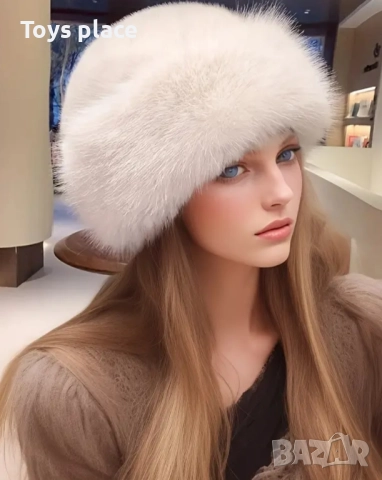 Разкошна пухкава шапка и пухкави ръкавици в различни цветове , снимка 9 - Шапки - 52440025