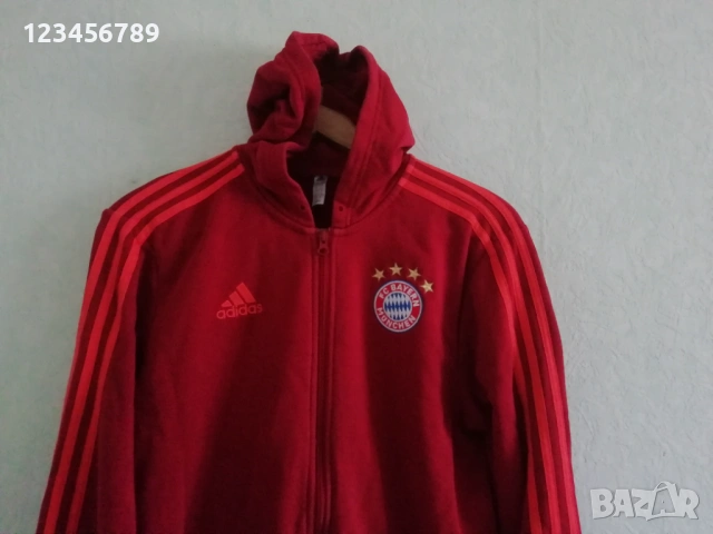 Bayern Munich Adidas 2019/2020 оригинален суичър горнище Байерн Мюнхен Munchen , снимка 3 - Спортни дрехи, екипи - 53928053