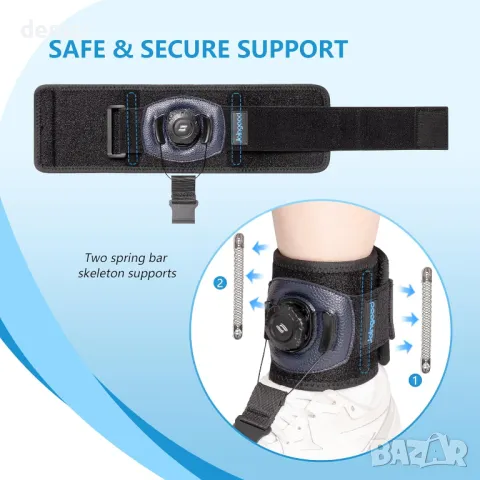 Шина за глезен, AFO Foot Drop Brace за ходене с обувки (L/XL), снимка 9 - Други - 47107385