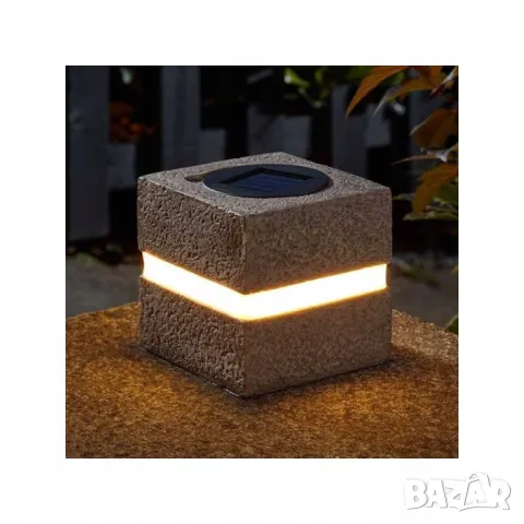 Соларна LED градинска лампа LED куб 