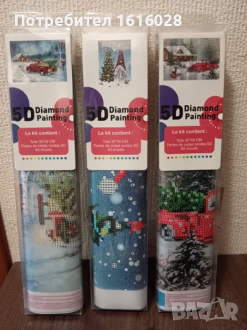 Три модела Коледни диамантени гоблени., снимка 5 - Гоблени - 48948585