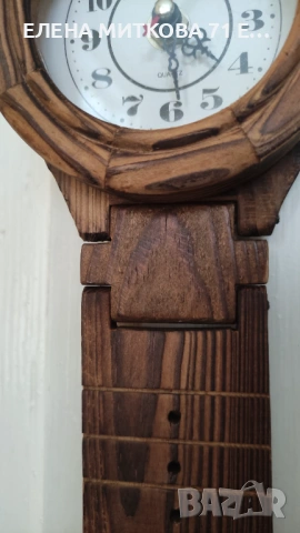 Стенен или настолен/2 в 1/ сгъваем часовник от дърво, снимка 6 - Стенни часовници - 53759916