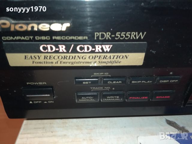 PIONEER PDR-555RW CD RECORDER-MADE IN JAPAN 2705241146, снимка 3 - Ресийвъри, усилватели, смесителни пултове - 45927713