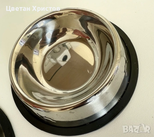 Неръждаеми купи за храна - куче, котка 2бр, снимка 3 - Други животни - 53438166