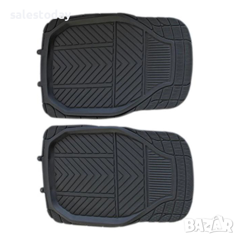 Стелки за автомобил, Предни, гума, 2бр., черни