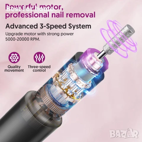 Безжичен преносим комплект пили за нокти , снимка 2 - Други - 50664588