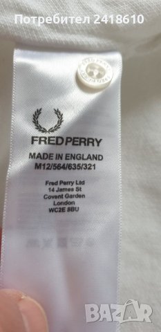 Fred Perry Pique Cotton Made In England Mens Size M /L ОРИГИНАЛ! Мъжка Тениска!, снимка 11 - Тениски - 45573192