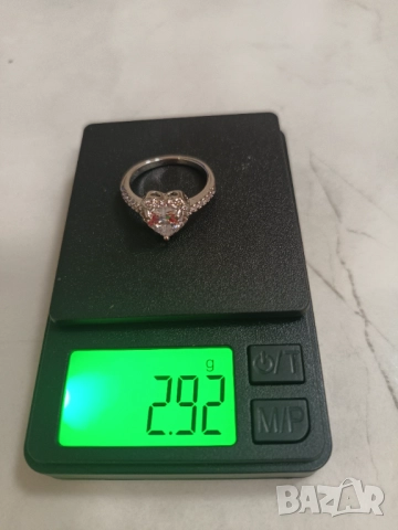 Сребърен пръстен с цирконий, НОВ, размер 6, размер 7, снимка 3 - Пръстени - 51502714