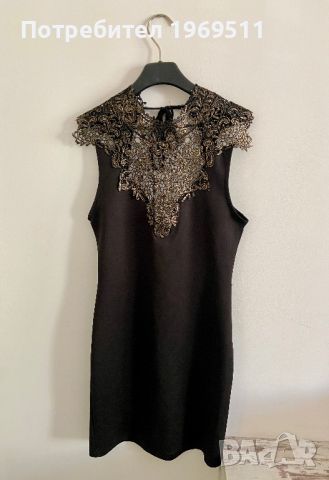 Елегантна къса черна рокля