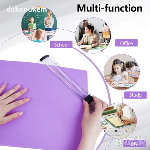 A5 мини гилотина за хартия – прецизен и безопасен ротационен нож за снимки, картички и хоби проекти, снимка 8 - Други - 52623943