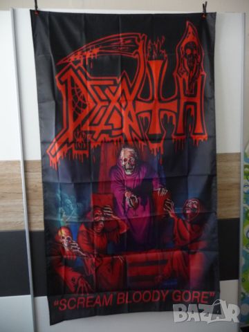 Death знаме флаг дет метъл тежка музика обложка албум метал , снимка 1 - Декорация за дома - 45307696
